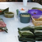 Tamales handgemacht insgesamt wurden an diesem Tag 1000 Tamales gemacht