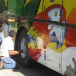 Busreifen geplatzt - kann ja mal passieren Busreifen geplatzt - kann ja mal passieren