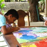 Elber erklärt sich dazu bereit, die Zahlen auf die Türchen zu schreiben